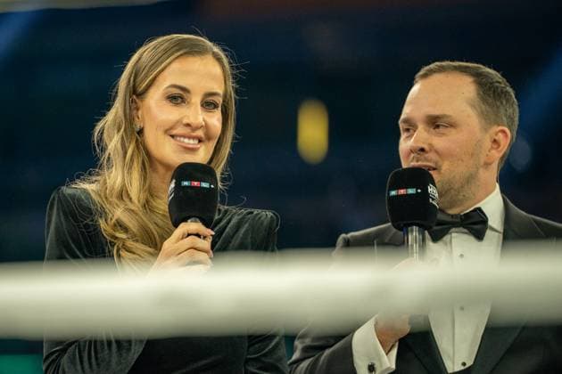 The Ultimate HYPE in Oberhausen Charlotte Wuˆrdig at the boxing event The Ultimate HYPE in the Rudolf Weber Arena Oberhausen on October 4, 2025 Oberhausen Rudolf Weber Arena North Rhine-Westphalia