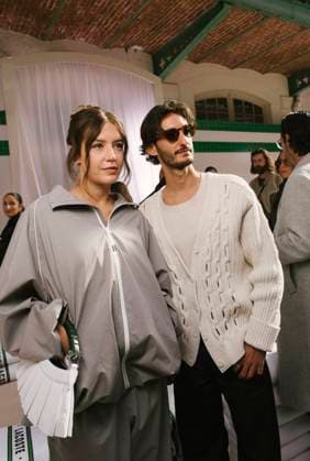 Adele Exarchopoulos et Pierre Niney au Front Row du défilé Lacoste Collection Femme Prêt à Porter Printemps Eté 2026 lors de la Fashion Week de Paris PFW , au Lycée Carnot, à Paris, France, le 5 octobre 2025 Sam Delpech Bestimage Front Row Lacoste Womenswear Spring Summer 2026 show as part of Paris Fashion Week on October 05, 2025 in Paris France Paris France  Copyright: xSamxDelpechx xBestimagexSamxDelpechx xBestimagex