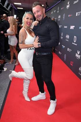 Ginger Wollersheim with boyfriend Lukas Reiter THE ULTIMATE HYPE at the Rudolf Weber Arena in Oberhausen on 04 10 2025