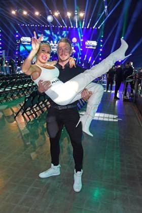Ginger Wollersheim with boyfriend Lukas Reiter THE ULTIMATE HYPE at the Rudolf Weber Arena in Oberhausen on 04 10 2025