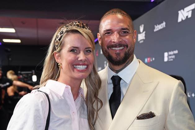 Pia Tillmann with husband Zico Banach THE ULTIMATE HYPE at the Rudolf Weber Arena in Oberhausen on 04 10 2025