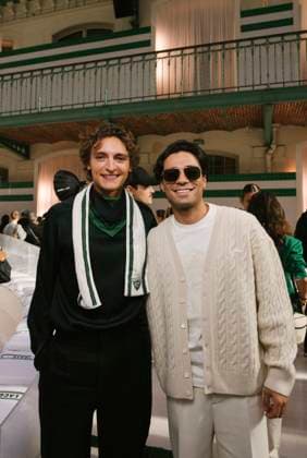 Mayer et Vassili Scheinder au défilé Lacoste Collection Prêt à Porter Printemps Été 2026 lors de la Fashion Week de Paris PFW , le 5 octobre 2026 ? Sam Delpech Bestimage Mayer et Vassili Scheinder at Lacoste Fashion Show Ready to Wear Collection Spring Summer 2026 during Paris Fashion Week on 5, October, 2026 Paris France  Copyright: xSamxDelpechx xBestimagexSamxDelpechx xBestimagex