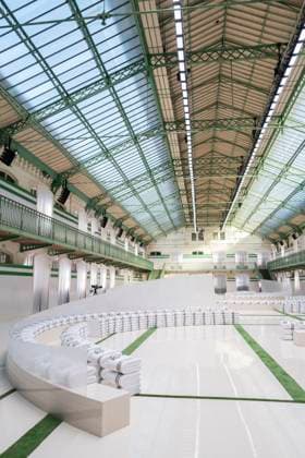 PFW - Lacoste Runway Models present creations by Lacoste for the Women Ready-to-wear Spring-Summer 2026 collection as part of the Paris Fashion Week, in Paris on October 5, 2025. Photo by Eliot Blondet ABACAPRESS.COM Paris France France  Copyright: xBlondetxEliot ABACAx