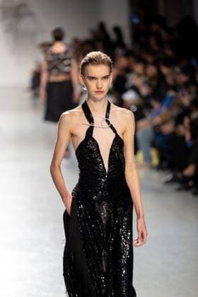 Runway Niccolo Pasqualetti Womenswear - PFW A model mannequin walks the runway during the Niccolò Pasqualetti Womenswear Spring Summer 2026 show as part of Paris Fashion Week on October 5, 2025 in Paris, France. Photo by Alexis Jumeau ABACAPRESS.COM Paris France  Copyright: xJumeauxAlexis ABACAx
