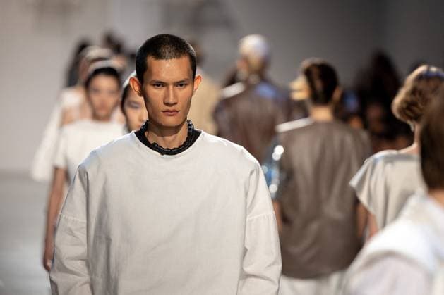 Runway Niccolo Pasqualetti Womenswear - PFW A model mannequin walks the runway during the Niccolò Pasqualetti Womenswear Spring Summer 2026 show as part of Paris Fashion Week on October 5, 2025 in Paris, France. Photo by Alexis Jumeau ABACAPRESS.COM Paris France  Copyright: xJumeauxAlexis ABACAx