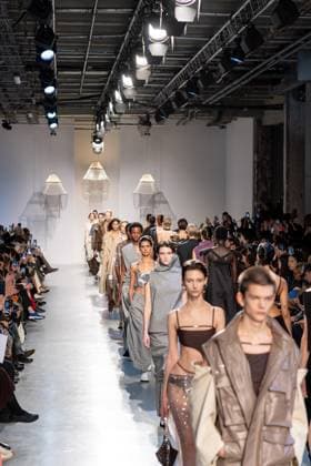 Runway Niccolo Pasqualetti Womenswear - PFW A model mannequin walks the runway during the Niccolò Pasqualetti Womenswear Spring Summer 2026 show as part of Paris Fashion Week on October 5, 2025 in Paris, France. Photo by Alexis Jumeau ABACAPRESS.COM Paris France  Copyright: xJumeauxAlexis ABACAx
