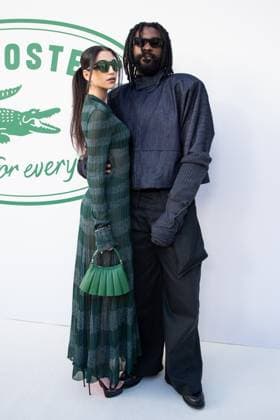 PFW Lacoste Photocall Milla Lapidus and Damso attending the Lacoste Womenswear Spring Summer 2026 show as part of Paris Fashion Week in Paris, France on October 05, 2025. Photo by Aurore Marechal ABACAPRESS.COM Paris France  Copyright: xMarechalxAurore ABACAx