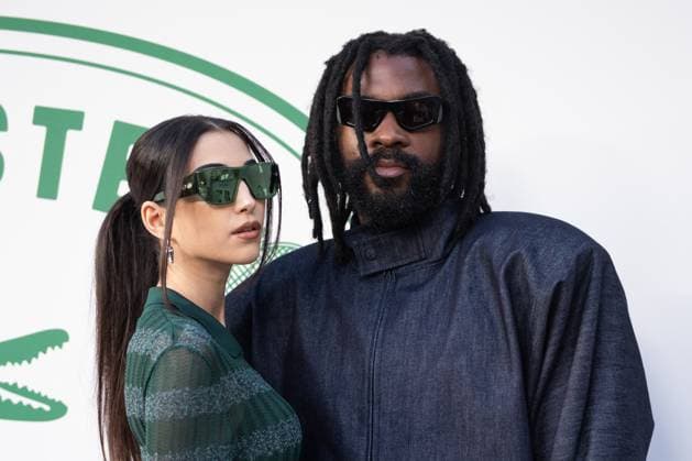 PFW Lacoste Photocall Milla Lapidus and Damso attending the Lacoste Womenswear Spring Summer 2026 show as part of Paris Fashion Week in Paris, France on October 05, 2025. Photo by Aurore Marechal ABACAPRESS.COM Paris France  Copyright: xMarechalxAurore ABACAx