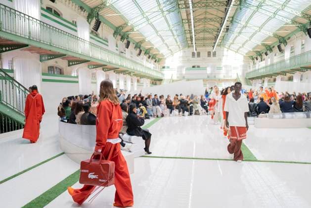 PFW - Lacoste Runway Models present creations by Lacoste for the Women Ready-to-wear Spring-Summer 2026 collection as part of the Paris Fashion Week, in Paris on October 5, 2025. Photo by Eliot Blondet ABACAPRESS.COM Paris France France  Copyright: xBlondetxEliot ABACAx