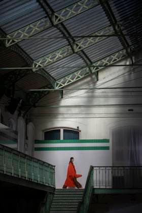 PFW - Lacoste Runway Models present creations by Lacoste for the Women Ready-to-wear Spring-Summer 2026 collection as part of the Paris Fashion Week, in Paris on October 5, 2025. Photo by Eliot Blondet ABACAPRESS.COM Paris France France  Copyright: xBlondetxEliot ABACAx