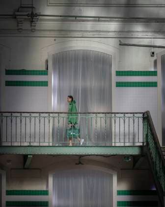 PFW - Lacoste Runway Models present creations by Lacoste for the Women Ready-to-wear Spring-Summer 2026 collection as part of the Paris Fashion Week, in Paris on October 5, 2025. Photo by Eliot Blondet ABACAPRESS.COM Paris France France  Copyright: xBlondetxEliot ABACAx