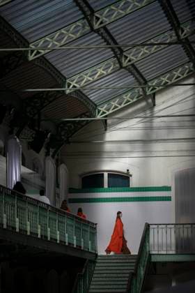 PFW - Lacoste Runway Models present creations by Lacoste for the Women Ready-to-wear Spring-Summer 2026 collection as part of the Paris Fashion Week, in Paris on October 5, 2025. Photo by Eliot Blondet ABACAPRESS.COM Paris France France  Copyright: xBlondetxEliot ABACAx