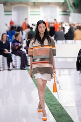 PFW - Lacoste Runway Models present creations by Lacoste for the Women Ready-to-wear Spring-Summer 2026 collection as part of the Paris Fashion Week, in Paris on October 5, 2025. Photo by Eliot Blondet ABACAPRESS.COM Paris France France  Copyright: xBlondetxEliot ABACAx