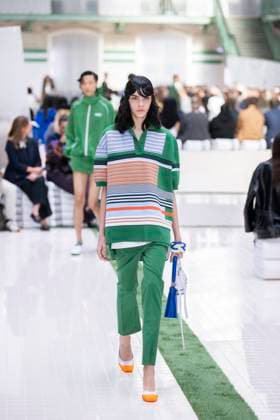PFW - Lacoste Runway Models present creations by Lacoste for the Women Ready-to-wear Spring-Summer 2026 collection as part of the Paris Fashion Week, in Paris on October 5, 2025. Photo by Eliot Blondet ABACAPRESS.COM Paris France France  Copyright: xBlondetxEliot ABACAx
