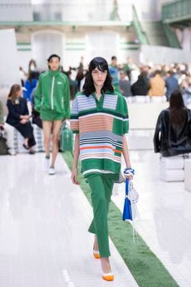 PFW - Lacoste Runway Models present creations by Lacoste for the Women Ready-to-wear Spring-Summer 2026 collection as part of the Paris Fashion Week, in Paris on October 5, 2025. Photo by Eliot Blondet ABACAPRESS.COM Paris France France  Copyright: xBlondetxEliot ABACAx
