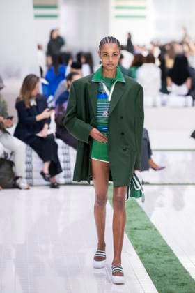 PFW - Lacoste Runway Models present creations by Lacoste for the Women Ready-to-wear Spring-Summer 2026 collection as part of the Paris Fashion Week, in Paris on October 5, 2025. Photo by Eliot Blondet ABACAPRESS.COM Paris France France  Copyright: xBlondetxEliot ABACAx
