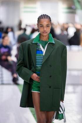 PFW - Lacoste Runway Models present creations by Lacoste for the Women Ready-to-wear Spring-Summer 2026 collection as part of the Paris Fashion Week, in Paris on October 5, 2025. Photo by Eliot Blondet ABACAPRESS.COM Paris France France  Copyright: xBlondetxEliot ABACAx