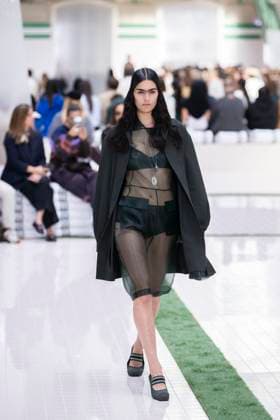 PFW - Lacoste Runway Models present creations by Lacoste for the Women Ready-to-wear Spring-Summer 2026 collection as part of the Paris Fashion Week, in Paris on October 5, 2025. Photo by Eliot Blondet ABACAPRESS.COM Paris France France  Copyright: xBlondetxEliot ABACAx
