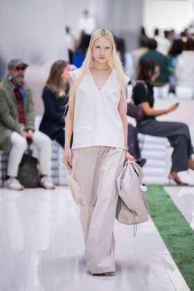 PFW - Lacoste Runway Models present creations by Lacoste for the Women Ready-to-wear Spring-Summer 2026 collection as part of the Paris Fashion Week, in Paris on October 5, 2025. Photo by Eliot Blondet ABACAPRESS.COM Paris France France  Copyright: xBlondetxEliot ABACAx