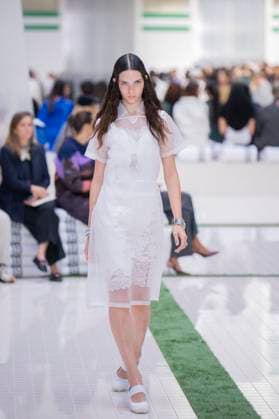 PFW - Lacoste Runway Models present creations by Lacoste for the Women Ready-to-wear Spring-Summer 2026 collection as part of the Paris Fashion Week, in Paris on October 5, 2025. Photo by Eliot Blondet ABACAPRESS.COM Paris France France  Copyright: xBlondetxEliot ABACAx