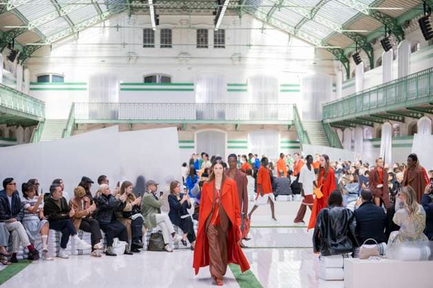 PFW - Lacoste Runway Models present creations by Lacoste for the Women Ready-to-wear Spring-Summer 2026 collection as part of the Paris Fashion Week, in Paris on October 5, 2025. Photo by Eliot Blondet ABACAPRESS.COM Paris France France  Copyright: xBlondetxEliot ABACAx