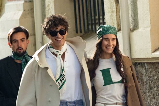 PFW - Lacoste Womenswear Spring-Summer - Arrivals NB Gavin Casalegno and Cheyanne King arriving at the Lacoste Womenswear Spring-Summer 2026 show as part of Paris Fashion Week on October 05, 2025 in Paris, France. Photo by Nasser Berzane ABACAPRESS.COM Paris France  Copyright: xBerzanexNasser ABACAx