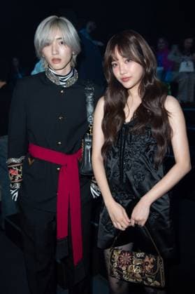 PFW Valentino Front Row Shunsuke Michieda and Freen Sarocha attending the Valentino Womenswear Spring Summer 2026 show as part of Paris Fashion Week in Paris, France on October 05, 2025. Photo by Aurore Marechal ABACAPRESS.COM Paris France  Copyright: xMarechalxAurore ABACAx