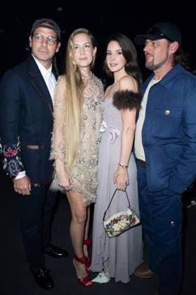 PFW Valentino Front Row Guest, Caroline Grant, Lana Del Rey and Jeremy Dufrene attending the Valentino Womenswear Spring Summer 2026 show as part of Paris Fashion Week in Paris, France on October 05, 2025. Photo by Aurore Marechal ABACAPRESS.COM Paris France  Copyright: xMarechalxAurore ABACAx