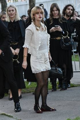 PFW Chloe Outside Arrivals Camille Jansen arriving at Chloe show during Paris Fashion Week in Paris, France on October 5, 2025. Photo by Julien Reynaud APS-Medias ABACAPRESS.COM Paris France  Copyright: xReynaudxJulien APS-Medias ABACAx