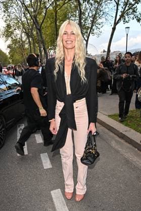 PFW Chloe Outside Arrivals Claudia Schiffer arriving at Chloe show during Paris Fashion Week in Paris, France on October 5, 2025. Photo by Julien Reynaud APS-Medias ABACAPRESS.COM Paris France  Copyright: xReynaudxJulien APS-Medias ABACAx
