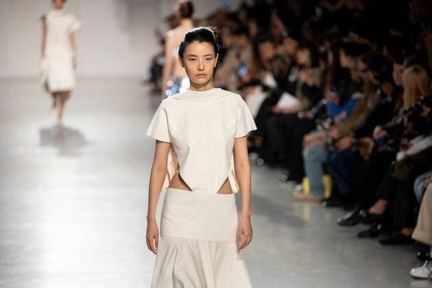 Runway Niccolo Pasqualetti Womenswear - PFW A model mannequin walks the runway during the Niccolò Pasqualetti Womenswear Spring Summer 2026 show as part of Paris Fashion Week on October 5, 2025 in Paris, France. Photo by Alexis Jumeau ABACAPRESS.COM Paris France  Copyright: xJumeauxAlexis ABACAx