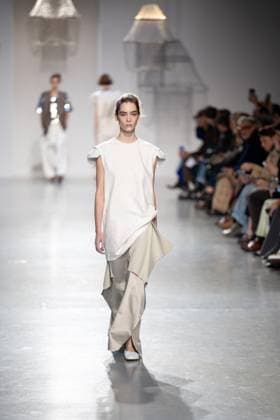 Runway Niccolo Pasqualetti Womenswear - PFW A model mannequin walks the runway during the Niccolò Pasqualetti Womenswear Spring Summer 2026 show as part of Paris Fashion Week on October 5, 2025 in Paris, France. Photo by Alexis Jumeau ABACAPRESS.COM Paris France  Copyright: xJumeauxAlexis ABACAx