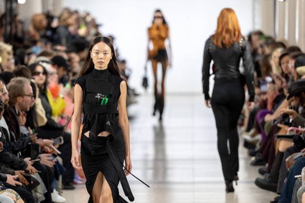 Runway Ottolinger Womenswear - PFW A model mannequin walks the runway during the Ottolinger Womenswear Spring Summer 2026 show as part of Paris Fashion Week on October 05, 2025 in Paris, France. Photo by Alexis Jumeau ABACAPRESS.COM Paris France  Copyright: xJumeauxAlexis ABACAx
