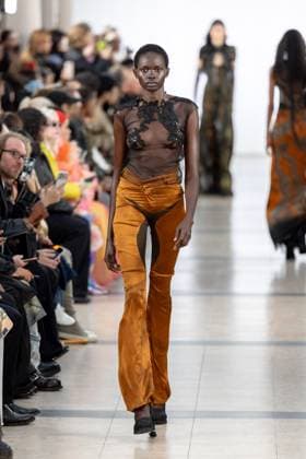 Runway Ottolinger Womenswear - PFW A model mannequin walks the runway during the Ottolinger Womenswear Spring Summer 2026 show as part of Paris Fashion Week on October 05, 2025 in Paris, France. Photo by Alexis Jumeau ABACAPRESS.COM Paris France  Copyright: xJumeauxAlexis ABACAx