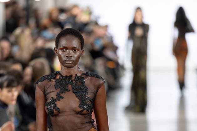 Runway Ottolinger Womenswear - PFW A model mannequin walks the runway during the Ottolinger Womenswear Spring Summer 2026 show as part of Paris Fashion Week on October 05, 2025 in Paris, France. Photo by Alexis Jumeau ABACAPRESS.COM Paris France  Copyright: xJumeauxAlexis ABACAx