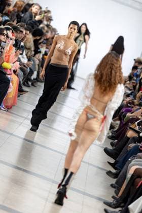 Runway Ottolinger Womenswear - PFW A model mannequin walks the runway during the Ottolinger Womenswear Spring Summer 2026 show as part of Paris Fashion Week on October 05, 2025 in Paris, France. Photo by Alexis Jumeau ABACAPRESS.COM Paris France  Copyright: xJumeauxAlexis ABACAx