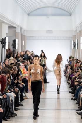 Runway Ottolinger Womenswear - PFW A model mannequin walks the runway during the Ottolinger Womenswear Spring Summer 2026 show as part of Paris Fashion Week on October 05, 2025 in Paris, France. Photo by Alexis Jumeau ABACAPRESS.COM Paris France  Copyright: xJumeauxAlexis ABACAx