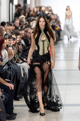 Runway Ottolinger Womenswear - PFW A model mannequin walks the runway during the Ottolinger Womenswear Spring Summer 2026 show as part of Paris Fashion Week on October 05, 2025 in Paris, France. Photo by Alexis Jumeau ABACAPRESS.COM Paris France  Copyright: xJumeauxAlexis ABACAx