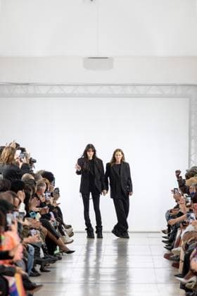 Runway Ottolinger Womenswear - PFW Designers Cosima Gadient and Christa Bosch acknowledge the audience during the Ottolinger Womenswear Spring Summer 2026 show as part of Paris Fashion Week on October 05, 2025 in Paris, France. Photo by Alexis Jumeau ABACAPRESS.COM Paris France  Copyright: xJumeauxAlexis ABACAx