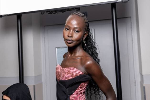Front Row Ottolinger Womenswear - PFW Aweng Ade - Chuol attends the Ottolinger Womenswear Spring Summer 2026 show as part of Paris Fashion Week on October 05, 2025 in Paris, France. Photo by Alexis Jumeau ABACAPRESS.COM Paris France  Copyright: xJumeauxAlexis ABACAx