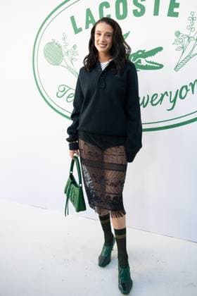 PFW Lacoste Photocall Maria Pedraza attending the Lacoste Womenswear Spring Summer 2026 show as part of Paris Fashion Week in Paris, France on October 05, 2025. Photo by Aurore Marechal ABACAPRESS.COM Paris France  Copyright: xMarechalxAurore ABACAx