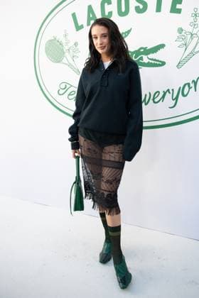 PFW Lacoste Photocall Maria Pedraza attending the Lacoste Womenswear Spring Summer 2026 show as part of Paris Fashion Week in Paris, France on October 05, 2025. Photo by Aurore Marechal ABACAPRESS.COM Paris France  Copyright: xMarechalxAurore ABACAx