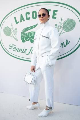 PFW Lacoste Photocall Yasmin Finney attending the Lacoste Womenswear Spring Summer 2026 show as part of Paris Fashion Week in Paris, France on October 05, 2025. Photo by Aurore Marechal ABACAPRESS.COM Paris France  Copyright: xMarechalxAurore ABACAx