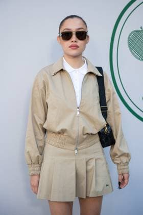 PFW Lacoste Photocall Janelle Zharmenova attending the Lacoste Womenswear Spring Summer 2026 show as part of Paris Fashion Week in Paris, France on October 05, 2025. Photo by Aurore Marechal ABACAPRESS.COM Paris France  Copyright: xMarechalxAurore ABACAx