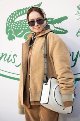 PFW Lacoste Photocall Minkie attending the Lacoste Womenswear Spring Summer 2026 show as part of Paris Fashion Week in Paris, France on October 05, 2025. Photo by Aurore Marechal ABACAPRESS.COM Paris France  Copyright: xMarechalxAurore ABACAx