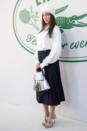 PFW Lacoste Photocall Hailey Sani attending the Lacoste Womenswear Spring Summer 2026 show as part of Paris Fashion Week in Paris, France on October 05, 2025. Photo by Aurore Marechal ABACAPRESS.COM Paris France  Copyright: xMarechalxAurore ABACAx