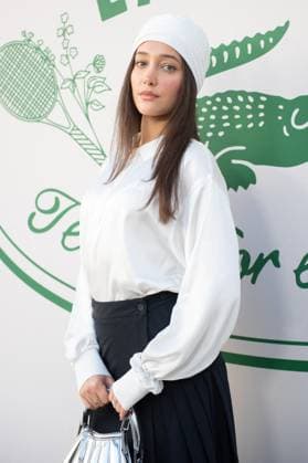 PFW Lacoste Photocall Hailey Sani attending the Lacoste Womenswear Spring Summer 2026 show as part of Paris Fashion Week in Paris, France on October 05, 2025. Photo by Aurore Marechal ABACAPRESS.COM Paris France  Copyright: xMarechalxAurore ABACAx