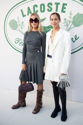 PFW Lacoste Photocall Lucia Cuesta and Helena Cuesta attending the Lacoste Womenswear Spring Summer 2026 show as part of Paris Fashion Week in Paris, France on October 05, 2025. Photo by Aurore Marechal ABACAPRESS.COM Paris France  Copyright: xMarechalxAurore ABACAx