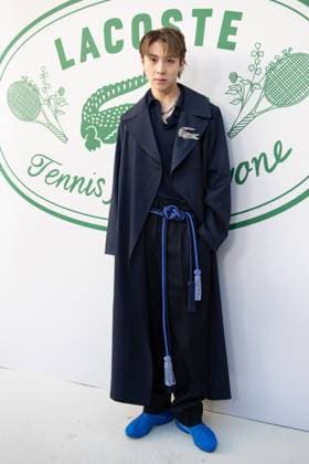 PFW Lacoste Photocall Jo Woo-chan, Woonchan, ADP, All Day Project attending the Lacoste Womenswear Spring Summer 2026 show as part of Paris Fashion Week in Paris, France on October 05, 2025. Photo by Aurore Marechal ABACAPRESS.COM Paris France  Copyright: xMarechalxAurore ABACAx