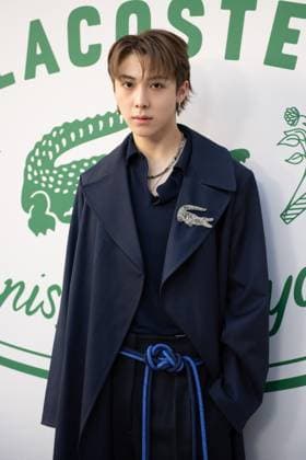 PFW Lacoste Photocall Jo Woo-chan, Woonchan, ADP, All Day Project attending the Lacoste Womenswear Spring Summer 2026 show as part of Paris Fashion Week in Paris, France on October 05, 2025. Photo by Aurore Marechal ABACAPRESS.COM Paris France  Copyright: xMarechalxAurore ABACAx